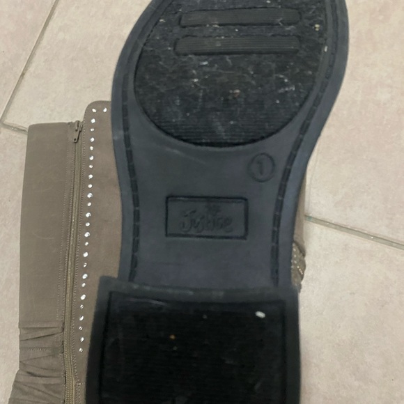 Girls knee-high boots with bling detail - Picture 2 of 4